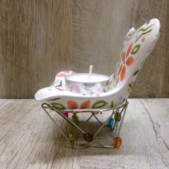 PartyLite Colorful Butterfly Chair Tealight Votive Candle Holder - Picture 4 of 6